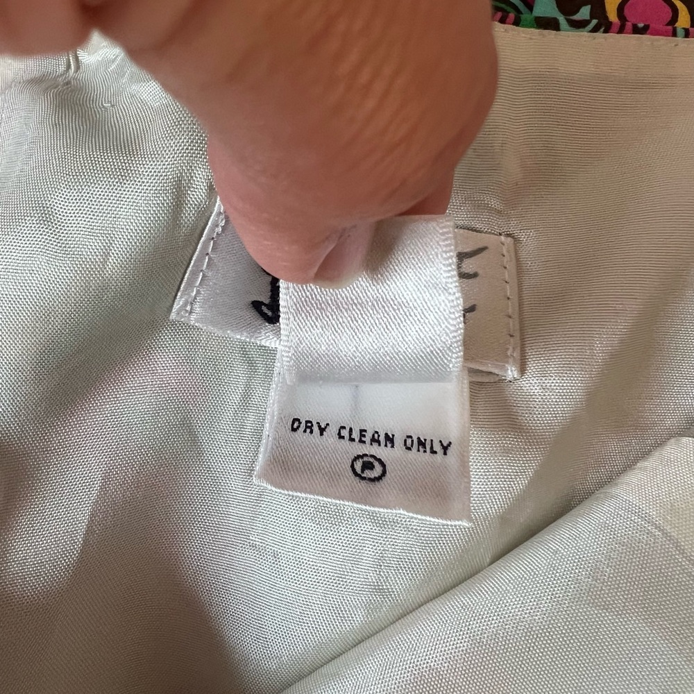 Lily Pulitzer Claire Skirt Printed Taff Style 66184 Silk Cotton Skirt Size 0 - Picture 6 of 6